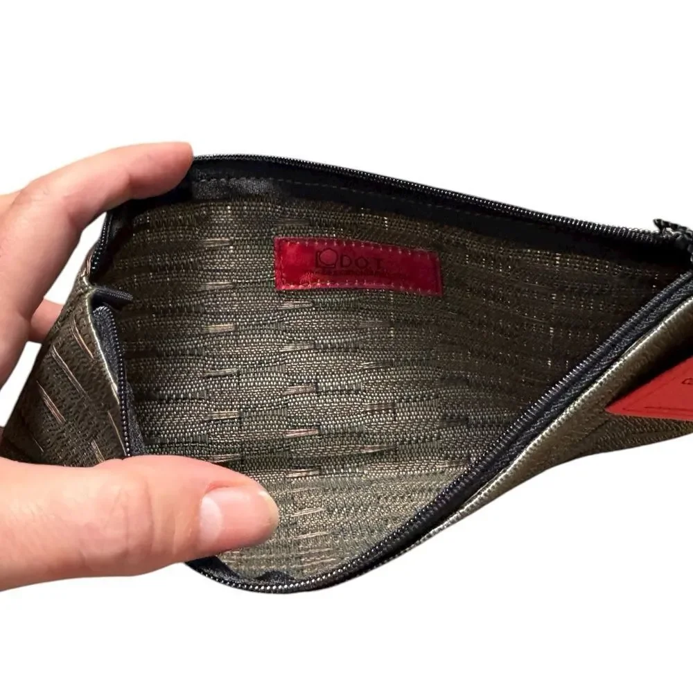 Alan Stuart Brown and Black Woven Clutch Bag/ Pouch